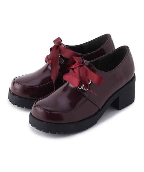 cs T&P(シーエスティーアンドピー)の「サテンリボンマニッシュ(パンプス・レディース・ワインレッド/ブラック/ダークブラウン・M/LL/L/S)」の4枚目の写真