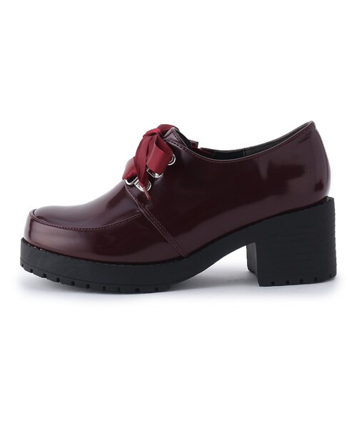 cs T&P(シーエスティーアンドピー)の「サテンリボンマニッシュ(パンプス・レディース・ワインレッド/ブラック/ダークブラウン・M/LL/L/S)」の5枚目の写真