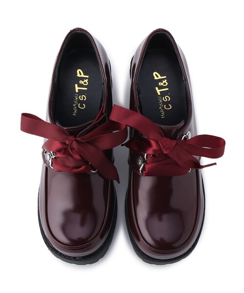 cs T&P(シーエスティーアンドピー)の「サテンリボンマニッシュ(パンプス・レディース・ワインレッド/ブラック/ダークブラウン・M/LL/L/S)」の7枚目の写真
