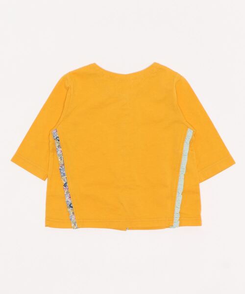 RAGMART（ラグマート）の「フリルカーディガン 七分袖（カーディガン/ボレロ・キッズ・グレー/ピンク/イエロー・110cm/100cm/120cm/130cm）」の4枚目の写真