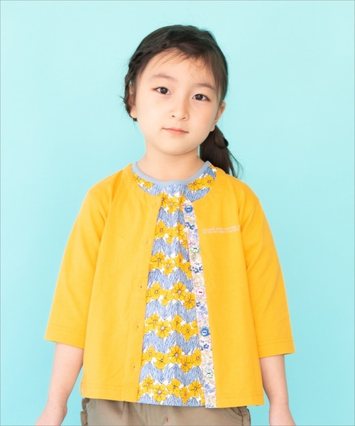 RAGMART（ラグマート）の「フリルカーディガン 七分袖（カーディガン/ボレロ・キッズ・グレー/ピンク/イエロー・110cm/100cm/120cm/130cm）」の2枚目の写真