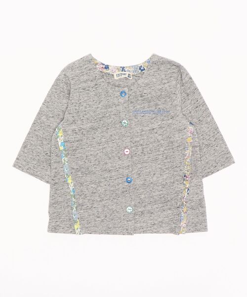 RAGMART（ラグマート）の「フリルカーディガン 七分袖（カーディガン/ボレロ・キッズ・グレー/ピンク/イエロー・110cm/100cm/120cm/130cm）」の9枚目の写真