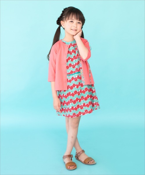 RAGMART（ラグマート）の「フリルカーディガン 七分袖（カーディガン/ボレロ・キッズ・グレー/ピンク/イエロー・110cm/100cm/120cm/130cm）」の11枚目の写真