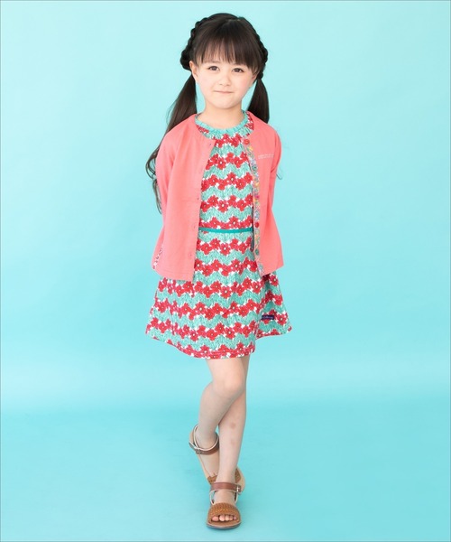 RAGMART（ラグマート）の「フリルカーディガン 七分袖（カーディガン/ボレロ・キッズ・グレー/ピンク/イエロー・110cm/100cm/120cm/130cm）」の10枚目の写真