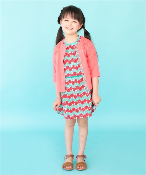 RAGMART（ラグマート）の「フリルカーディガン 七分袖（カーディガン/ボレロ・キッズ・グレー/ピンク/イエロー・110cm/100cm/120cm/130cm）」の5枚目の写真