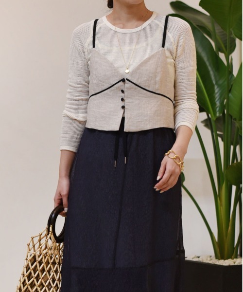Eimee Law（エイミーロウ）の「パイピングデザインキャミビスチェ