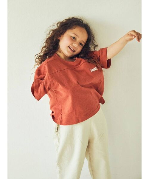 Ungrid（アングリッド）の「Kids バックナンバリングロゴTee（Tシャツ/カットソー・キッズ・オフホワイト/オレンジ/ブルー・100/120）」の3枚目の写真