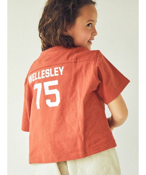 Ungrid（アングリッド）の「Kids バックナンバリングロゴTee（Tシャツ/カットソー・キッズ・オフホワイト/オレンジ/ブルー・100/120）」の12枚目の写真