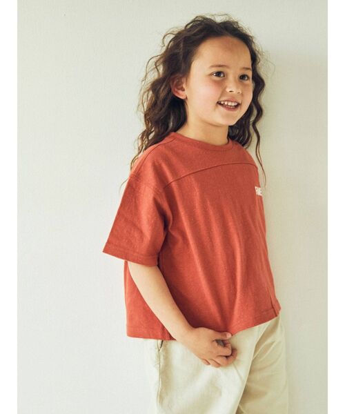 Ungrid（アングリッド）の「Kids バックナンバリングロゴTee（Tシャツ/カットソー・キッズ・オフホワイト/オレンジ/ブルー・100/120）」の16枚目の写真