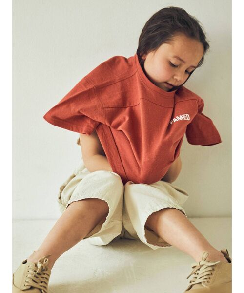 Ungrid（アングリッド）の「Kids バックナンバリングロゴTee（Tシャツ/カットソー・キッズ・オフホワイト/オレンジ/ブルー・100/120）」の9枚目の写真