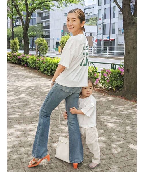 Ungrid（アングリッド）の「Kids バックナンバリングロゴTee（Tシャツ/カットソー・キッズ・オフホワイト/オレンジ/ブルー・100/120）」の22枚目の写真