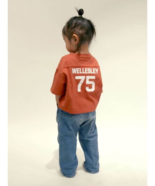 Ungrid（アングリッド）の「Kids バックナンバリングロゴTee（Tシャツ/カットソー・キッズ・オフホワイト/オレンジ/ブルー・100/120）」の19枚目の写真