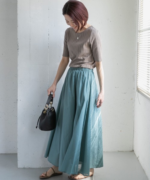 URBAN RESEARCH Sonny Label（アーバンリサーチサニーレーベル）の「【WEB限定】汗ジミ防止UV5分袖Tシャツ（Tシャツ/カットソー・レディース・ベージュ系その他/ホワイト系その他/グリーン/ブラック・FREE）」の21枚目の写真