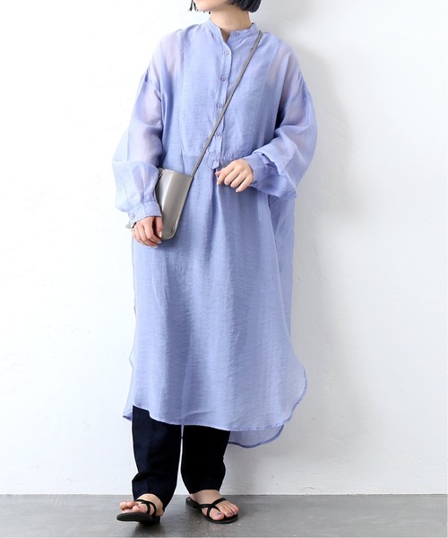 JOINT WORKS（ジョイントワークス）の「J-シアーブザムシャツワンピース（シャツワンピース・レディース・オレンジ/チャコールグレー/ダークパープル・FREE）」の2枚目の写真