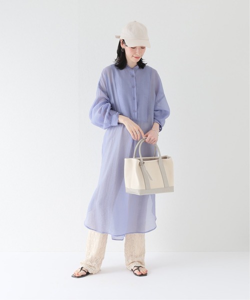 JOINT WORKS（ジョイントワークス）の「J-シアーブザムシャツワンピース（シャツワンピース・レディース・オレンジ/チャコールグレー/ダークパープル・FREE）」の6枚目の写真