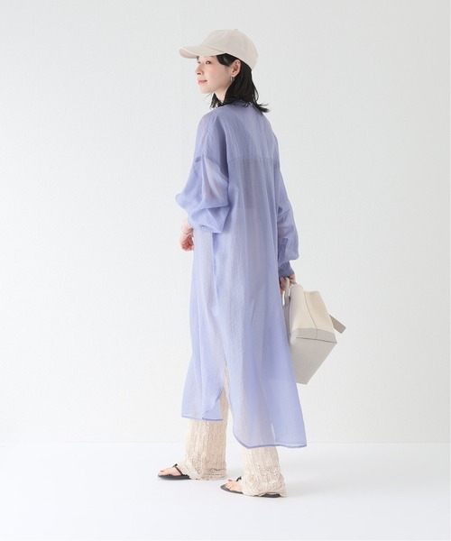 JOINT WORKS（ジョイントワークス）の「J-シアーブザムシャツワンピース（シャツワンピース・レディース・オレンジ/チャコールグレー/ダークパープル・FREE）」の7枚目の写真