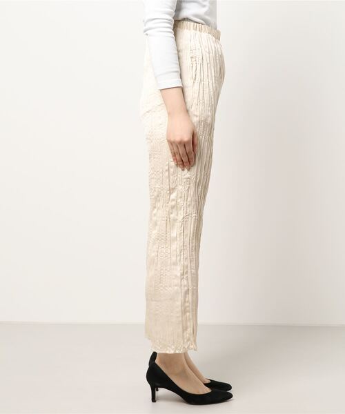 ehka sopo（エヘカソポ）の「ワッシャープリーツパンツ（その他パンツ・レディース・キナリ/グレー/ミント・ﾌﾘ-）」の4枚目の写真