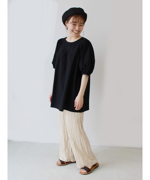 ehka sopo（エヘカソポ）の「ワッシャープリーツパンツ（その他パンツ・レディース・キナリ/グレー/ミント・ﾌﾘ-）」の7枚目の写真