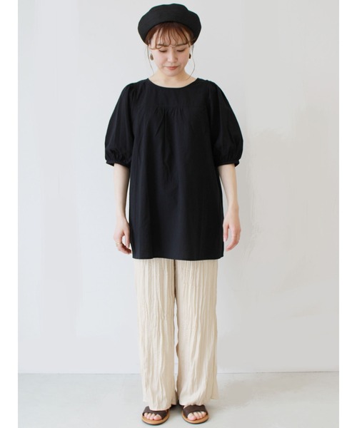 ehka sopo（エヘカソポ）の「ワッシャープリーツパンツ（その他パンツ・レディース・キナリ/グレー/ミント・ﾌﾘ-）」の8枚目の写真