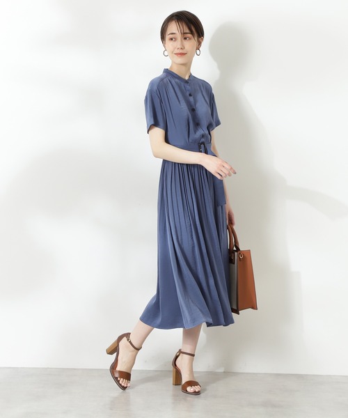 N.(N. Natural Beauty Basic)(エヌエヌナチュラルビューティーベーシック)の「【S Size Line】◆半袖プリーツシャツワンピース(シャツワンピース・レディース・グレー/ブルー/ピンク・SMALL/MEDIUM)」の10枚目の写真