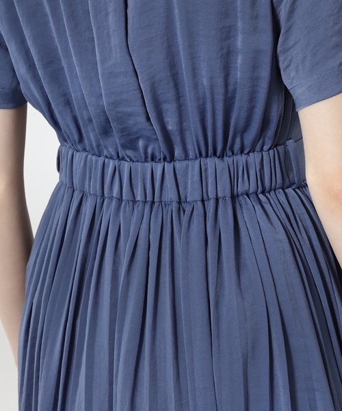 N.(N. Natural Beauty Basic)(エヌエヌナチュラルビューティーベーシック)の「【S Size Line】◆半袖プリーツシャツワンピース(シャツワンピース・レディース・グレー/ブルー/ピンク・SMALL/MEDIUM)」の6枚目の写真