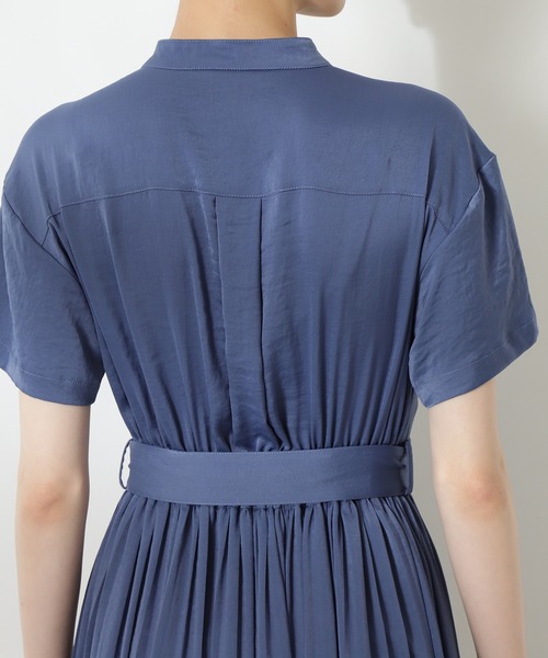 N.(N. Natural Beauty Basic)(エヌエヌナチュラルビューティーベーシック)の「【S Size Line】◆半袖プリーツシャツワンピース(シャツワンピース・レディース・グレー/ブルー/ピンク・SMALL/MEDIUM)」の11枚目の写真