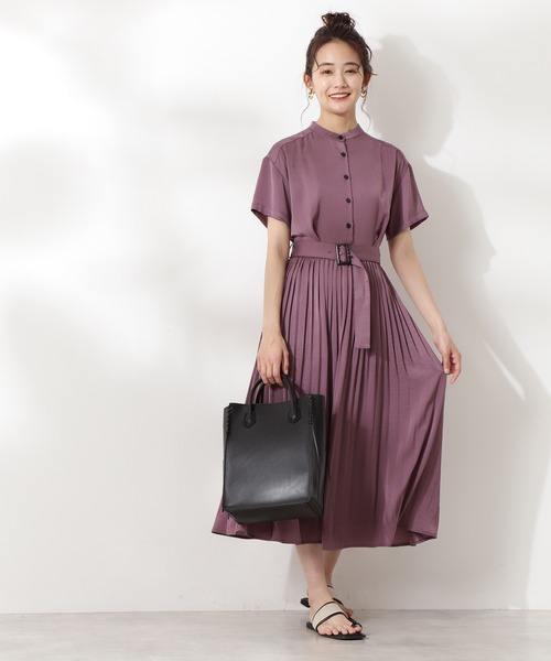 N.(N. Natural Beauty Basic)(エヌエヌナチュラルビューティーベーシック)の「【S Size Line】◆半袖プリーツシャツワンピース(シャツワンピース・レディース・グレー/ブルー/ピンク・SMALL/MEDIUM)」の13枚目の写真