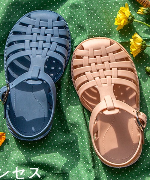 aimoha（アイモハ）の「編み風 編みメッシュネックベルトフラットサンダル（サンダル・キッズ・ブラウン/グリーン/ネイビー/ピンク・14/15 /18/17/16/19）」の10枚目の写真