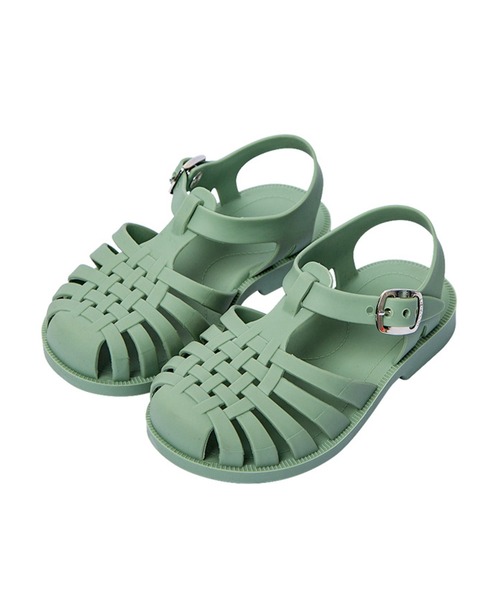 aimoha（アイモハ）の「編み風 編みメッシュネックベルトフラットサンダル（サンダル・キッズ・ブラウン/グリーン/ネイビー/ピンク・14/15 /18/17/16/19）」の9枚目の写真