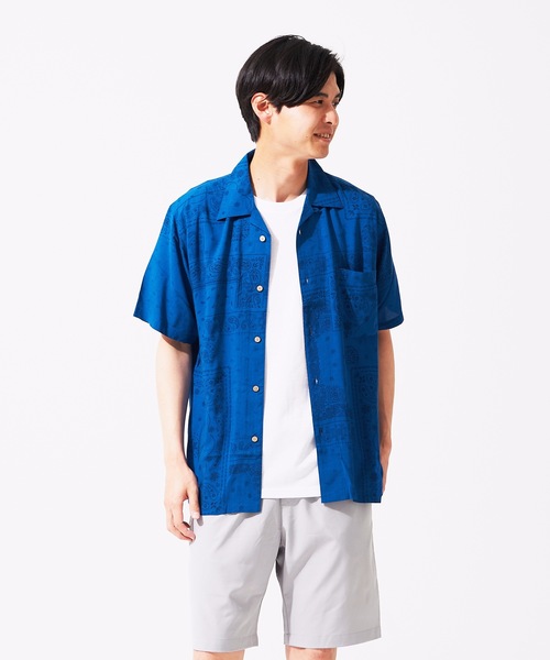 LB/S （エルビーエス）の「接触冷感 レーヨン総柄プリント　オープンカラー（開襟）　シャツ（シャツ/ブラウス・メンズ・その他2/その他7/その他3/その他6/その他1/その他5/その他4・X-LARGE/XX-LARGE/MEDIUM/LARGE）」の3枚目の写真