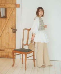 nemne store | のんびり過ごすフレアカラーパンツ(スラックス)