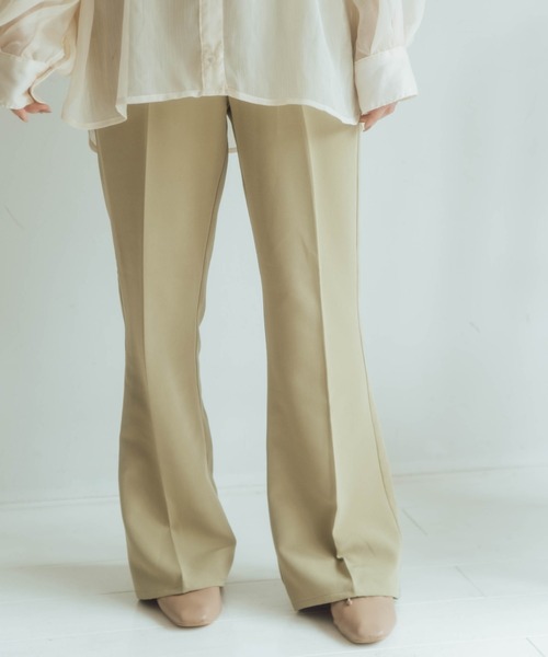 nemne store（ネンネストア）の「のんびり過ごすフレアカラーパンツ（スラックス・レディース・オレンジ/ブルー/ライトグリーン/アイボリー/マスタード・SMALL/MEDIUM）」の12枚目の写真