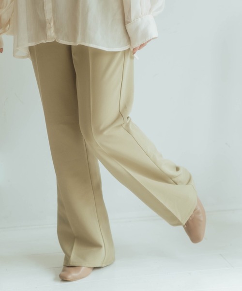 nemne store（ネンネストア）の「のんびり過ごすフレアカラーパンツ（スラックス・レディース・オレンジ/ブルー/ライトグリーン/アイボリー/マスタード・SMALL/MEDIUM）」の13枚目の写真