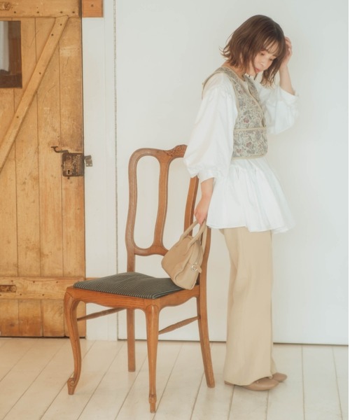 nemne store（ネンネストア）の「のんびり過ごすフレアカラーパンツ（スラックス・レディース・オレンジ/ブルー/ライトグリーン/アイボリー/マスタード・SMALL/MEDIUM）」の16枚目の写真