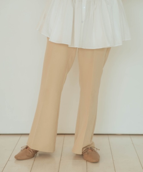 nemne store（ネンネストア）の「のんびり過ごすフレアカラーパンツ（スラックス・レディース・オレンジ/ブルー/ライトグリーン/アイボリー/マスタード・SMALL/MEDIUM）」の18枚目の写真