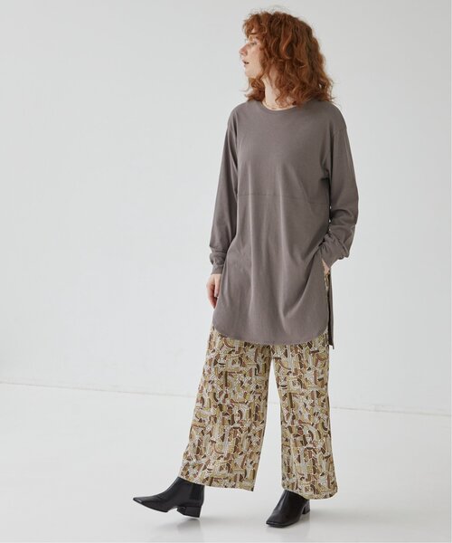 MJUKA.（ミューカ）の「ロングシャツテールプルオーバー（Tシャツ/カットソー・レディース・グレー/オフホワイト・FREE）」の5枚目の写真