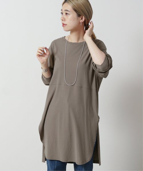 MJUKA.（ミューカ）の「ロングシャツテールプルオーバー（Tシャツ/カットソー・レディース・グレー/オフホワイト・FREE）」の7枚目の写真