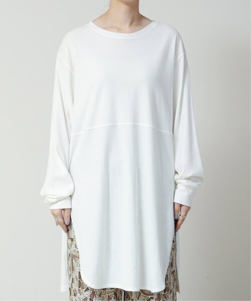 MJUKA.（ミューカ）の「ロングシャツテールプルオーバー（Tシャツ/カットソー・レディース・グレー/オフホワイト・FREE）」の11枚目の写真