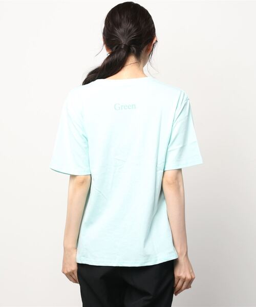 MAISON BREEZE（メゾンブリーズ）の「【MAISON BREEZE】カラーボディロゴ Ｔシャツ SCCH14（Tシャツ/カットソー・レディース・グリーン/ホワイト/イエロー・FREE）」の9枚目の写真