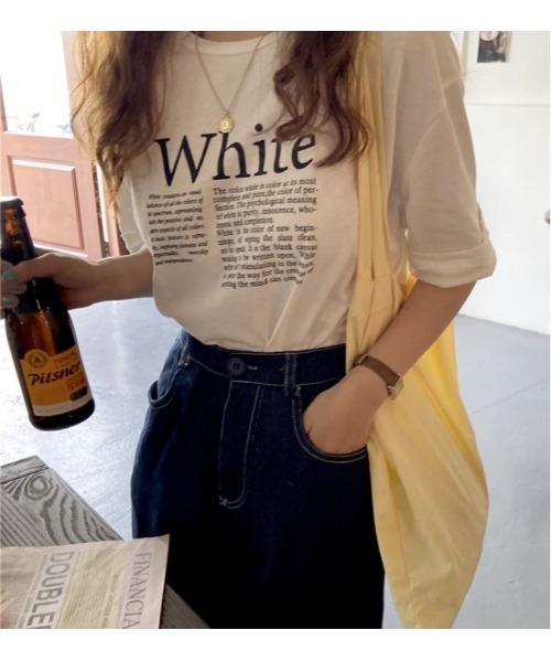 MAISON BREEZE（メゾンブリーズ）の「【MAISON BREEZE】カラーボディロゴ Ｔシャツ SCCH14（Tシャツ/カットソー・レディース・グリーン/ホワイト/イエロー・FREE）」の2枚目の写真