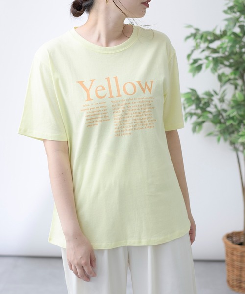 MAISON BREEZE（メゾンブリーズ）の「【MAISON BREEZE】カラーボディロゴ Ｔシャツ SCCH14（Tシャツ/カットソー・レディース・グリーン/ホワイト/イエロー・FREE）」の7枚目の写真