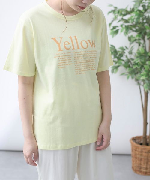 MAISON BREEZE（メゾンブリーズ）の「【MAISON BREEZE】カラーボディロゴ Ｔシャツ SCCH14（Tシャツ/カットソー・レディース・グリーン/ホワイト/イエロー・FREE）」の14枚目の写真
