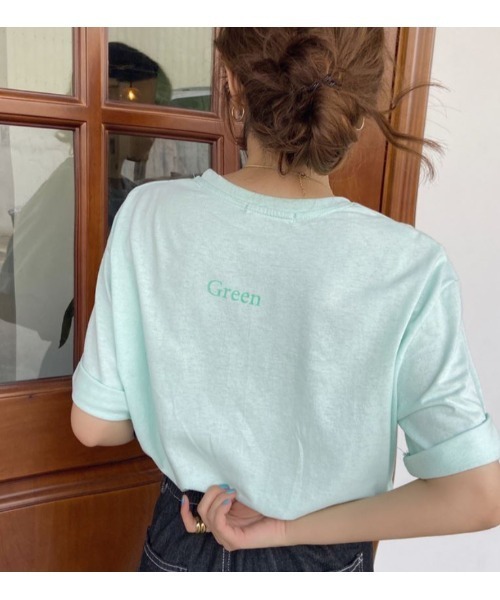 MAISON BREEZE（メゾンブリーズ）の「【MAISON BREEZE】カラーボディロゴ Ｔシャツ SCCH14（Tシャツ/カットソー・レディース・グリーン/ホワイト/イエロー・FREE）」の19枚目の写真