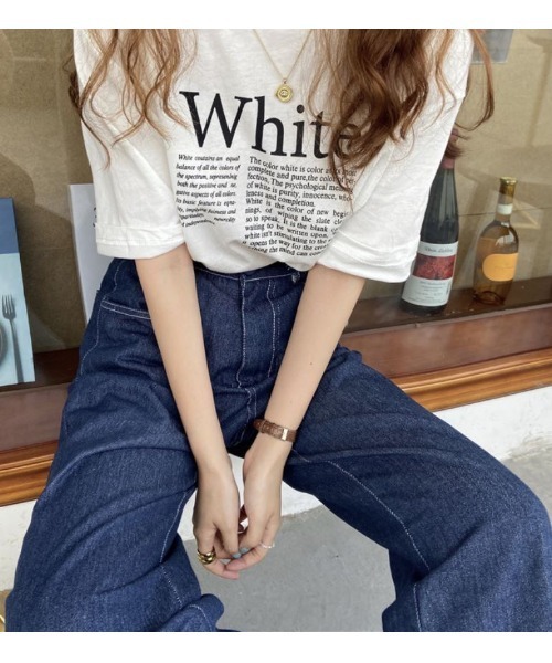 MAISON BREEZE（メゾンブリーズ）の「【MAISON BREEZE】カラーボディロゴ Ｔシャツ SCCH14（Tシャツ/カットソー・レディース・グリーン/ホワイト/イエロー・FREE）」の21枚目の写真