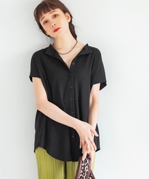 前後2WAYラフワッフルボタントップス