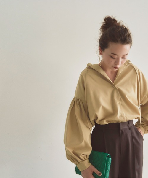 titivate(ティティベイト)の「ボリュームスリーブカフタンシャツブラウス(シャツ/ブラウス・レディース・ピンク/ベージュ/ブラック/ブルー・M/S)」の22枚目の写真