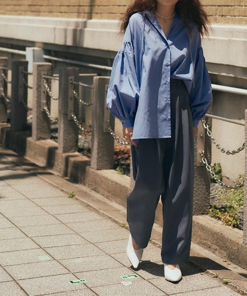 titivate(ティティベイト)の「ボリュームスリーブカフタンシャツブラウス(シャツ/ブラウス・レディース・ピンク/ベージュ/ブラック/ブルー・M/S)」の9枚目の写真