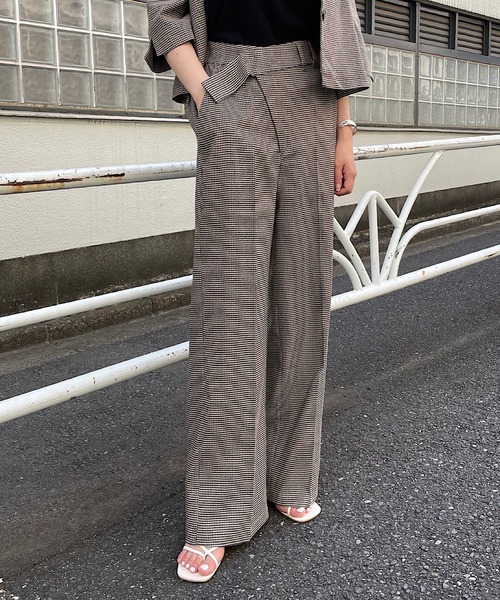 Chico（チコ）の「【SET UP対応】アシメフロントスラックスワイドパンツ（その他パンツ・レディース・アイボリー/グレー/ブラウン系その他/その他/ブラウン・FREE）」の5枚目の写真