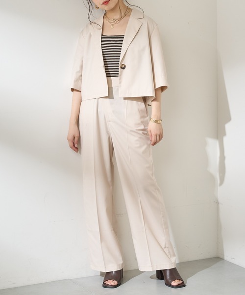 Chico（チコ）の「【SET UP対応】アシメフロントスラックスワイドパンツ（その他パンツ・レディース・アイボリー/グレー/ブラウン系その他/その他/ブラウン・FREE）」の6枚目の写真