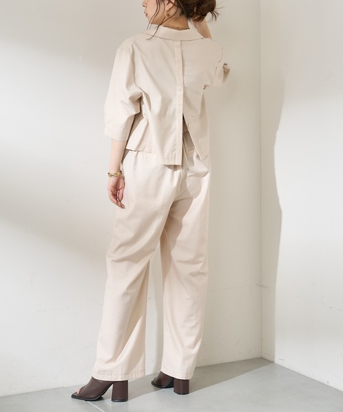 Chico（チコ）の「【SET UP対応】アシメフロントスラックスワイドパンツ（その他パンツ・レディース・アイボリー/グレー/ブラウン系その他/その他/ブラウン・FREE）」の8枚目の写真